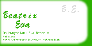 beatrix eva business card